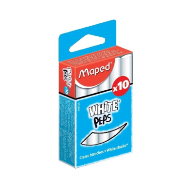 Tafelkreide Color-Peps, 593500, wei&szlig;, rund, 9x80mm (&Oslash;xL)
