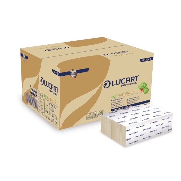 4255704325485 - Falthandtücher Eco Natural Z 864043 225x24cm 2-lagig Z-Falz beige Tissue 4255704325485 3000 Stück