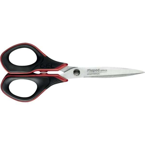 Maped Büroschere Advanced, Stahl, rostfrei, 17cm, rot/schwarz 3154144962100 Maped