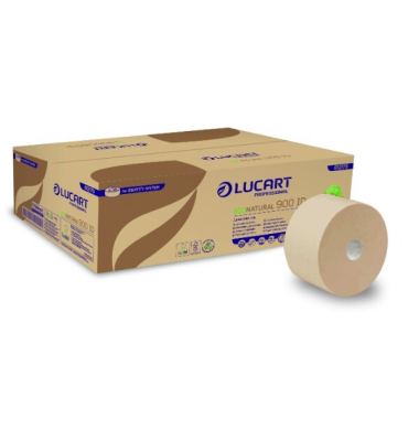 Toilettenpapier EcoNatural 900 ID 812179, 2-lagig, havanna naturbraun, 900 Blatt / Rolle,
