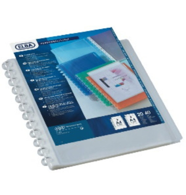 Präsentationsringbuch vario-zipp 100205600, A4 PP, 1 Außentasche, transparent