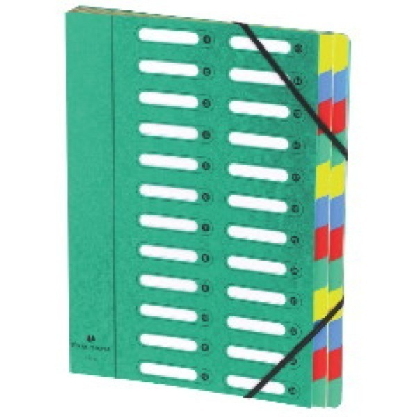 3130630053248 - Ordnungsmappe 5324E Harmonika 24 Fächer mit Gummizug farbsortiert 3130630053248 Exacompta