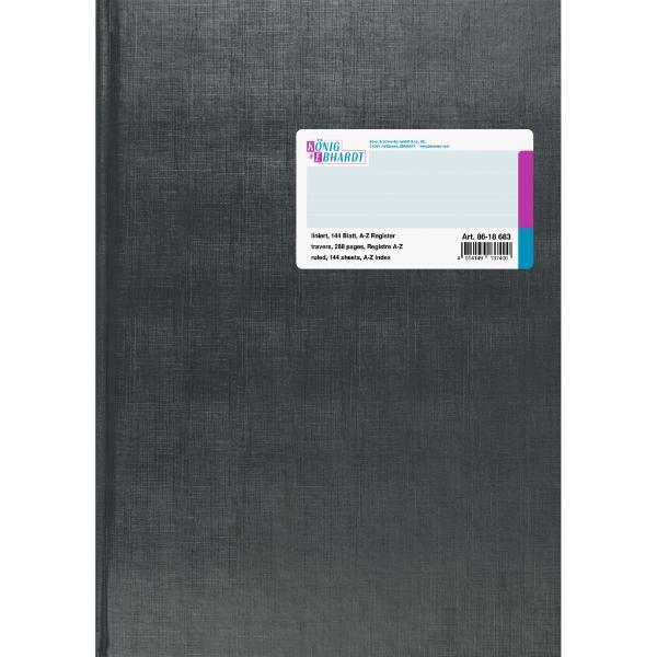 4014149137400 - Geschäftsbuch 86-18683 grau A4 liniert 70g 144 Blatt   288 Seiten 4014149137400 König und Ebhardt