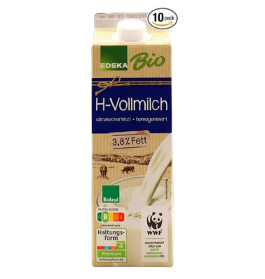 H-Milch H-Vollmilch 733218, 3,5% Fett, 1 Liter, im Tetrapack H-Milch H-Vollmilch 733218, 3,5% Fett, 1 Liter, im Tetrapack