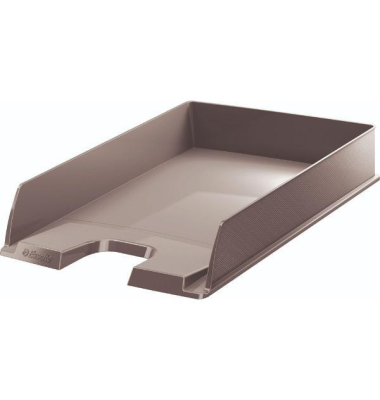 Briefkorb 623609, A4, 254 x 61 x 350 mm, strukturiert, stapelbar, grau