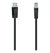 Verbindungskabel USB-A auf USB-B, Hama, 200602, 1,5 m, schwarz