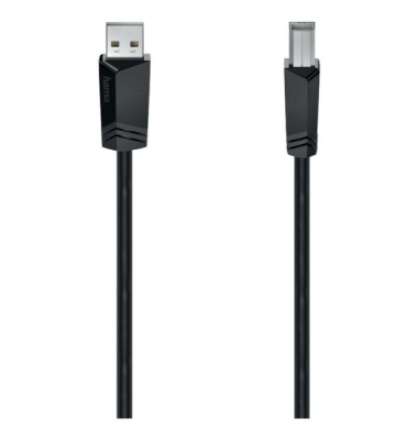 Verbindungskabel USB-A auf USB-B, Hama, 200602, 1,5 m, schwarz