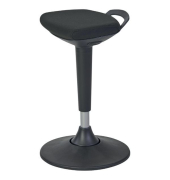 Ergonomischer Hocker Alba MHFLEXY N, Sitz- und Stehhocker, bis 130kg, schwarz