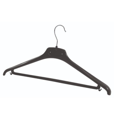 Kleiderbügel Alba Länge 430mm Kunststoff schwarz, 20 stk