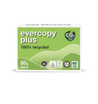 Recyclingpapier evercopy plus 50038 A3 80g wei&szlig; 82er Wei&szlig;e 