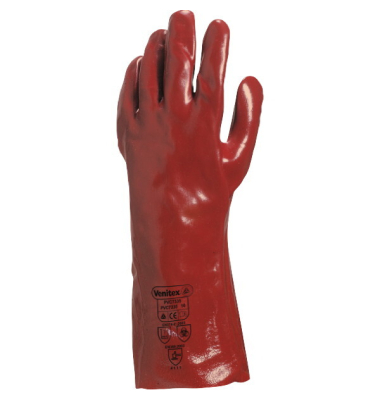 Arbeitshandschuhe, PVC, rot, Größe 10 / XL