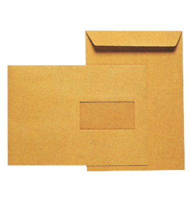 Versandtaschen 8350024, C5, mit Fenster, selbstklebend, 90g, braun