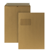 Versandtaschen 5270346, C4, mit Fenster, haftklebend, 110g, braun