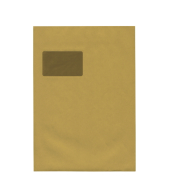 Versandtaschen, C4, mit Fenster, selbstklebend, 100g, braun