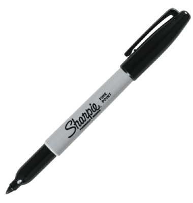 Permanentmarker Sharpie, Rundspitze, Strichstärke: 1,0mm, schwarz Permanentmarker Sharpie, Rundspitze, Strichstärke: 1,0mm, schwarz