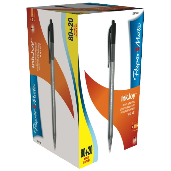 3501170977439 - Kugelschreiber Paper Mate S0977430 Inkjoy 100RTrichstärke 10mm swz 3501170977439 Paper Mate 100 Stück