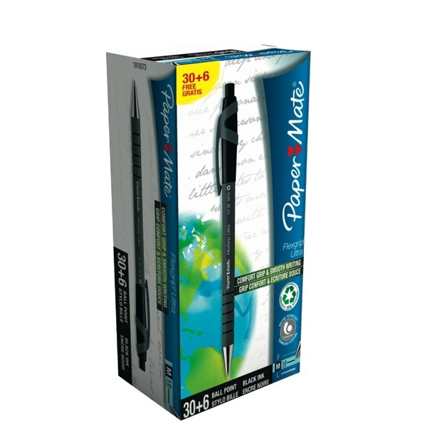 3501179100739 - Kugelschreiber Paper Mate 1910073 Flexgrip Ultra Druckmechanik 05mm sw 3501179100739 Paper Mate 36 Stück