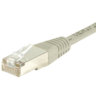 Patchkabel CUC 847200, vergoldet, CAT-5e, 2m Kabel, grau