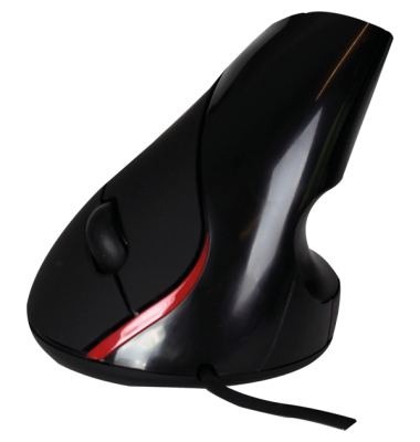 Maus Exertis 225124, Vertikal, rechts, USB-Anschluss, schwarz