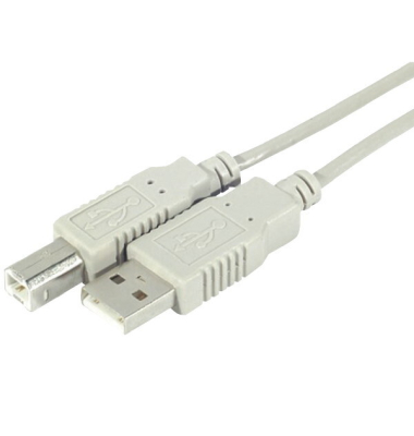 USB-Kabel 149382, 5m, USB-A auf USB-B, grau