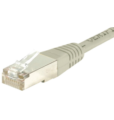 Patchkabel CUC 847500, vergoldet, CAT-5e, 5m Kabel, grau