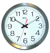 Wanduhr Orium 2113850961, analog, Durchmesser: 35,5cm, silber