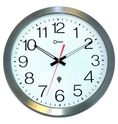 Wanduhr Orium 2113850961, analog, Durchmesser: 35,5cm, silber