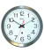 Wanduhr Orium 2113850961, analog, Durchmesser: 35,5cm, silber