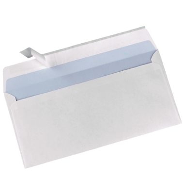 Briefumschlag 8350033, Din Lang, ohne Fenster, haftklebend, 90g, weiß
