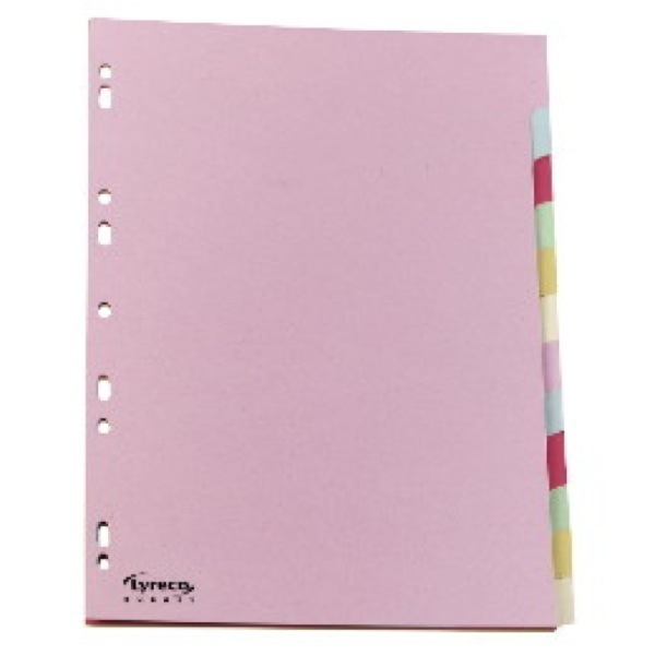 Alpedia Kartonregister 29235, 12-teilig blanko, A4, 160 g/m², farbige Taben, 12-teilig 3662168015813 Alpedia