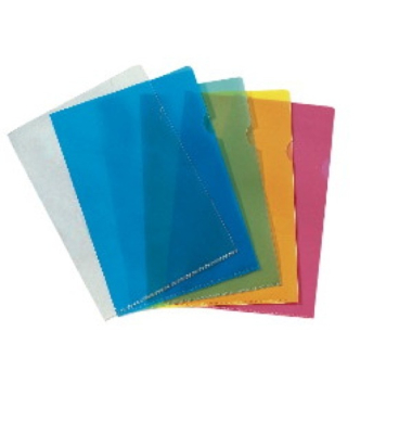 Sichthüllen 400040755, A4, blau, transparent genarbt, oben & rechts offen, 0,15mm