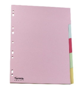 Kartonregister 29237, 5-teilig blanko, A4, 160 g/m&sup2;, farbige Taben, 5-teilig