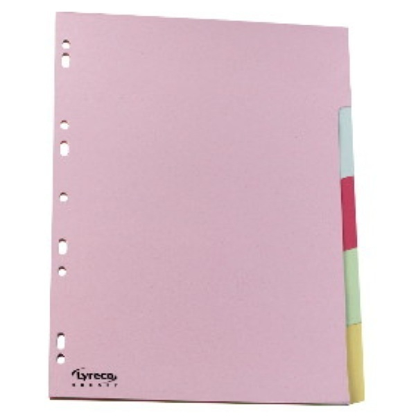Alpedia Kartonregister 29237, 5-teilig blanko, A4, 160 g/m², farbige Taben, 5-teilig 3662168017992 Alpedia