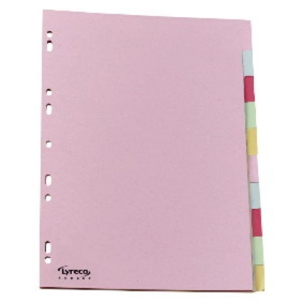 Alpedia Kartonregister 29222, 10-teilig blanko, A4, 160 g/m², farbige Taben, 10-teilig 3662168018005 Alpedia