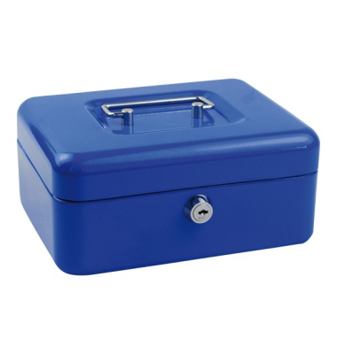 Geldkassette, Maße: 200 x 160 x 90mm, blau Geldkassette, Maße: 200 x 160 x 90mm, blau