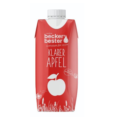 Apfelsaft Beckers Bester, klar, 0,33l Tetrapack Apfelsaft Beckers Bester, klar, 0,33l Tetrapack