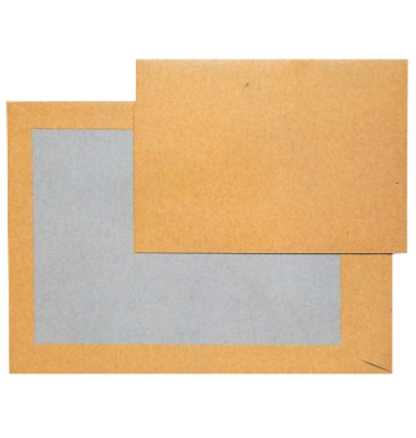 Versandtaschen 30017930 mit Papprückwand, C4, ohne Fenster, haftklebend, 120g, braun