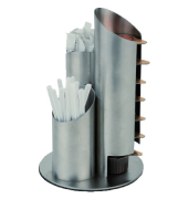 Portionsspender f&uuml;r Milch + Zucker, Edelstahl, H&ouml;he:17,5cm, Durchmesser: 11cm