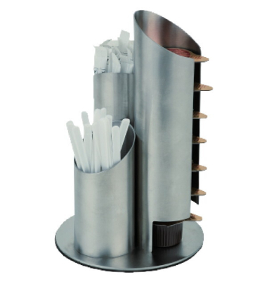 Portionsspender f&uuml;r Milch + Zucker, Edelstahl, H&ouml;he:17,5cm, Durchmesser: 11cm