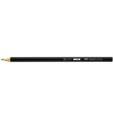 Bleistift Faber-Castell 111102, 2B, schwarz lackierter Schaft