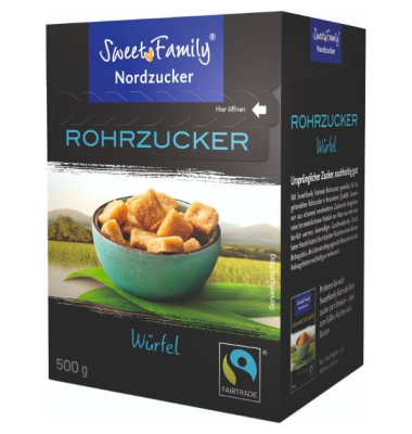 Rohrzucker Würfel Nordzucker Fairtrade braun Würfelrohrzucker