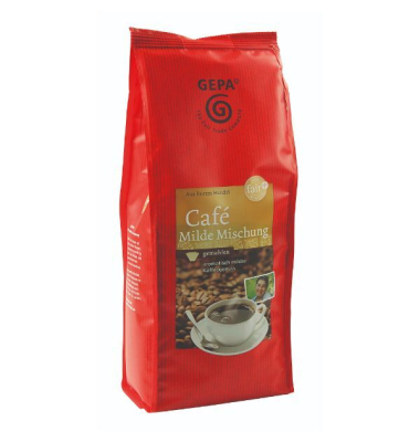 Kaffee Gepa 8950925, Milde Mischung, gemahlen, 500g