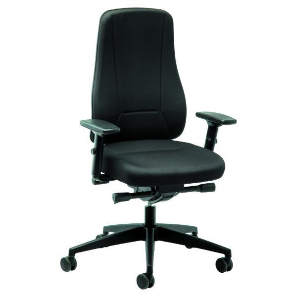 Interstuhl Bürostuhl Prosedia Younico plus8, schwarz / schwarz, mit Armlehnen, bis 120kg, ohne Kopfstütze 4016849408033 Interstuhl