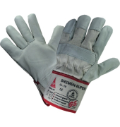 Arbeitshandschuhe Bremen Super, Leder, grau, Größe 10 / XL