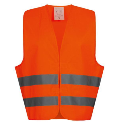 Warnweste, fluoreszierend orange, Gr&ouml;&szlig;e universal