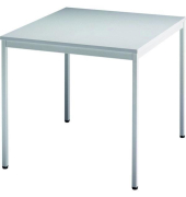 Konferenztisch V-Serie, 72cm (H), 80x80cm (BxT), 2 Personen, quadratisch, grau / grau