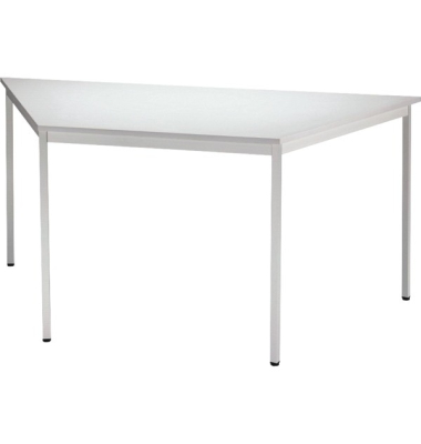 Konferenztisch VVT16/5, 72cm (H), 160/80x69cm (BxT), 6 Personen, Trapezform, grau / grau