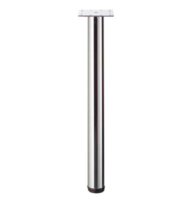 Tischbein Hammerbacher STFKC, Maße: 72 - 74 x 6 cm, silber