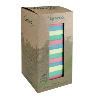 Haftnotizen 5654-88box, 75x75mm, gelb/blau/pink/grün, quadratisch