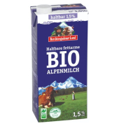 H-Milch Alpenmilch 21401, 1,5% Fett, 1 Liter, im Tetrapack